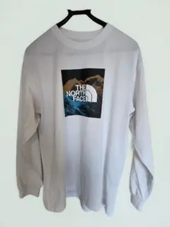 THE NORTH FACEロングスリーブデジタルロゴティーホワイト L