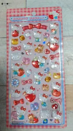 ハローキティ 赤　第二弾ボンボンドロップシール正規品　新品未開封