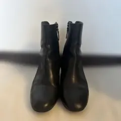 美品コールハーン黒皮ショートブーツ5 1/2B