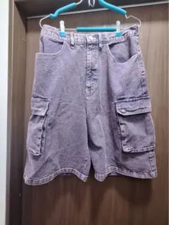 VISION STREET WEAR パープルカーゴショートパンツ Mのサムネイル