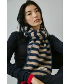 un/neu マフラー ストール カラーボーダーマフラー