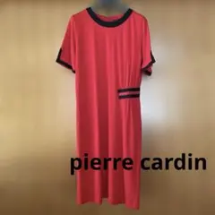 pierre cardin diffusion 赤 ひざ丈ワンピース 半袖