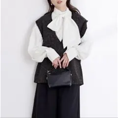 ur's ユアーズ 2wayボウタイブラウス　ホワイト S