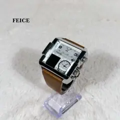FEICE フェイス クロノグラフ デジタル アナログ 腕時計 電池交換済 本革
