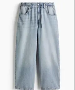 新作H&M スーパーバギーフィットデニム　ライトブルー