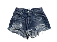 GYDA BACK RIPPED ダメージショートパンツ　デニム　ギャル