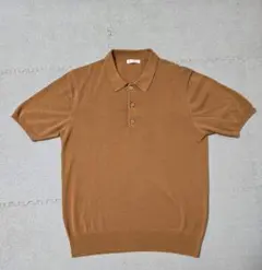 スーツセレクト　SUIT SELECT　RBC ニットポロ　半袖　ブラウン