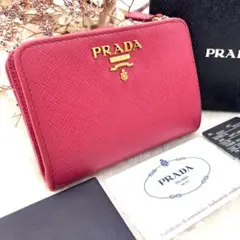 週末値下げ】【極美品】PRADA サフィアーノ 二つ折り財布 ピンク