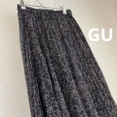 GU 花柄　ロングスカート