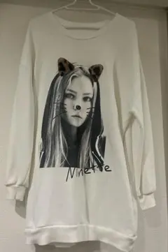 Minette プリント スウェット ホワイト