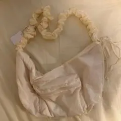 ギャザーショルダーバッグ（オフホワイト）