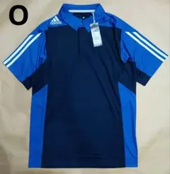 adidas Oサイズ ポロシャツ ネイビー×ブルーのサムネイル