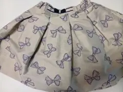 リボン柄 ベージュ スカート 120cm