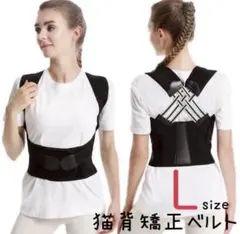 猫背矯正 姿勢サポーター 姿勢ベルト 背筋 肩甲骨 補正 着脱簡単 男女兼用 L