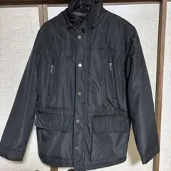 メンズ 中綿ジャケット 黒 L スタンドカラー
