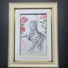 Art #2L18 #猫B名前付けて　 #手描原画 #2Lサイズボード