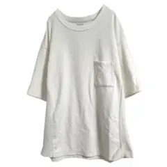 【即日発送】Champion ホワイト 五分袖 Tシャツ　サイズM