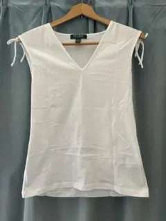 【LAUREN RALPH LAUREN】Vネックノースリーブカットソー　PS