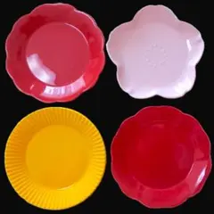 さよ様ご専用です❀ 花やか皿 4枚