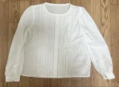 GU ホワイト レース ブラウス S