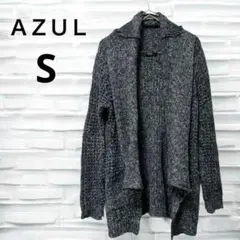 アズールバイマウジー◆ニットカーディガン(S)グレー　羽織りショートカーディガン