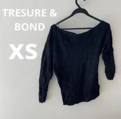 F-1-28TRESURE & BOND ブラックニット XS