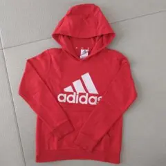 adidas キッズ プルオーバーパーカー レッド 140cm