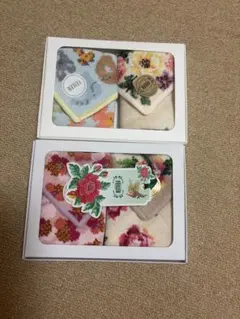 FEILER 花柄ハンカチ4枚セット ギフトボックス入り