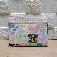ハンドメイド ユキエモン 中身の見えるダブルファスナーポーチ | Mercari