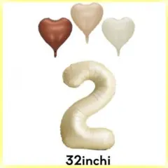 ▽数字 ナンバーバルーン ハートバルーン 3個セット 誕生日 記念日 くすみ