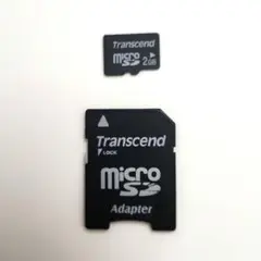 Transcend MicroSD 2GB アダプター付き