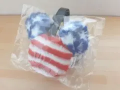 ミッキー型耳あて　アメリカ国旗柄　ディズニーリゾート　星条旗柄　イヤーマフラー