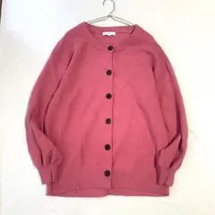 【グローバルワーク】ニットカーディガン クルーネック フルボタン シンプル M