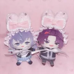 ちびぐるみ ぬい服 着ぐるみ 11cm ねこ耳 2着セット ホワイトブラック