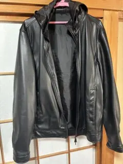 TAKEOKIKUCHI タケオキクチ フード付きレザージャケット フード着脱可