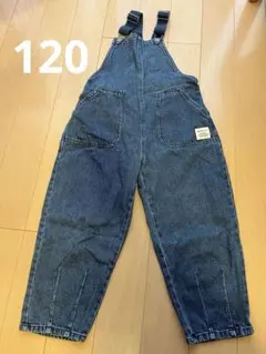 BEAMS mini ダークブルー デニムオーバーオール　120