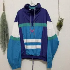 テック系　hummel サッカー　レトロブルゾン　派手目　M 90s