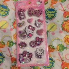 【正規品】スパンコールパーティーシール　ヒョウ柄キティー