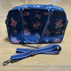 キャスキッドソン　花柄　 トート 2way ショルダーバッグ　ブルー♡