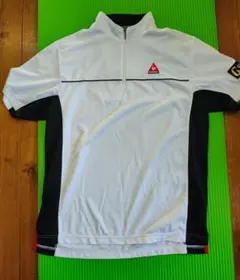 le coq sportif ゴルフ用シャツ ハーフジップ ホワイト/ブラック
