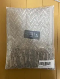 loo&c ルーア ベージュ グレー マフラー