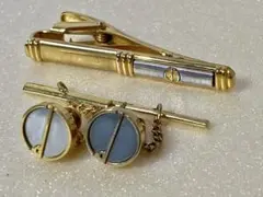 DunhiII ネクタイピンとカフスセット 美品