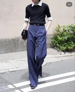 EMPORIO ARMANI Archive ストライプスリットスラックスのサムネイル