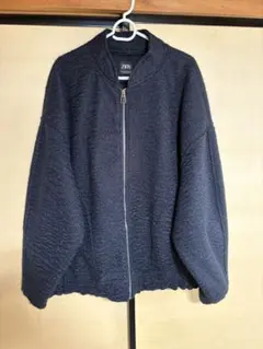 新品未使用ZARA ジップアップ ブルゾン ダークグレー M-Lのサムネイル