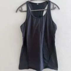 Gaiam【M】タンクトップ ダークグレー ヨガ スポーツ 無地 カジュアル