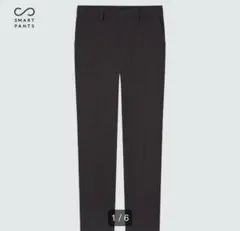 ユニクロ　スリムストレートパンツ　ブラック　w61 美ライン　ストレッチ