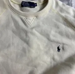 【美品】ポロラルフローレン スウェット ラグラン クリーム Mサイズ 90s