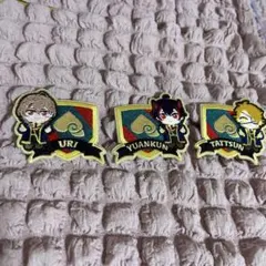 カラフルピーチ魔法学園ワッペン うりさん、ゆあんくん、たっつん