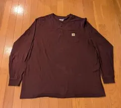 Carhartt ヘンリーネック 長袖Tシャツ 2XL