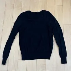 UNIQLO Vネックニット ブラック Lサイズ